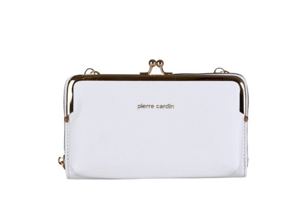 BORSA A TRACOLLA CON BORSELLINO P.CARDIN BIANCO